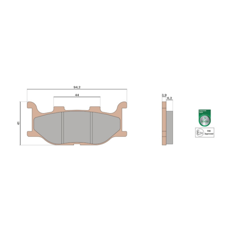 Front brake pads Malossi TMAX 500 (04-07)